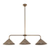 Wellesley Triple Bar Pendant in Antiqued Brass