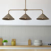 Wellesley Triple Bar Pendant in Antiqued Brass