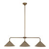 Wellesley Triple Bar Pendant in Antiqued Brass