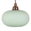 Hampstead Jade Green Pendant Light (ES) In Antiqued Brass