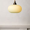 Hampstead Jade Green Pendant Light (ES) In Antiqued Brass