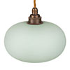 Hampstead Jade Green Pendant Light (ES) In Antiqued Brass