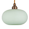 Hampstead Jade Green Pendant Light (ES) In Antiqued Brass