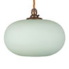 Hampstead Jade Green Pendant Light In Antiqued Brass