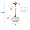 Hampstead Jade Green Pendant Light In Antiqued Brass