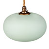Hampstead Jade Green Pendant Light In Antiqued Brass