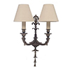 Versailles Wall Light in Antiqued Brass