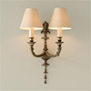 Versailles Wall Light in Antiqued Brass