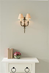 Versailles Wall Light in Antiqued Brass