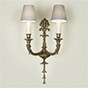 Versailles Wall Light in Antiqued Brass