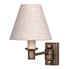 Hanson Library Wall Light in Antiqued Brass