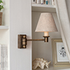 Hanson Library Wall Light in Antiqued Brass