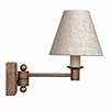 Hanson Library Wall Light in Antiqued Brass