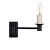 Hanson Library Wall Light In Matt Black