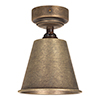 Club Flush Mount Ceiling Light In Antiqued Brass