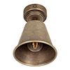 Club Flush Mount Ceiling Light In Antiqued Brass