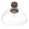 Shotley Flush Mount Ceiling Light in Antiqued Brass