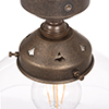 Shotley Flush Mount Ceiling Light in Antiqued Brass