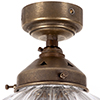 Shotley Fluted Flush Mount Ceiling Light in Antiqued Brass