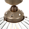 Shotley Fluted Flush Mount Ceiling Light in Antiqued Brass