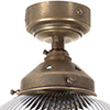 Shotley Fine Fluted Flush Mount Ceiling Light in Antiqued Brass