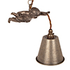 Brass Cherub Pendant Light in Antiqued Brass