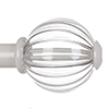 Fluted Glass Ball Finial for 20mm Pole in Clay