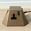 4 Gang Tower Extension Lead in Antiqued Brass