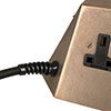 4 Gang Tower Extension Lead in Antiqued Brass