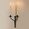 Friston Double Candle Sconce in Beeswax