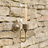 Hurricane Candle Sconce in Antiqued Brass