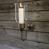 Hurricane Candle Sconce in Antiqued Brass