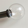 38mm Glass Finial in Matt Black