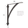 Large Brooklands Shelf Bracket in Beeswax