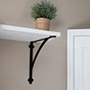 Large Brooklands Shelf Bracket in Matt Black