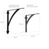 Large Brooklands Shelf Bracket in Matt Black