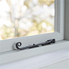 25cm Monkey Tail Window Stay in Matt Black