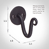 Hatton Holdback Hook in Matt Black