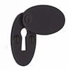 Priory Escutcheon Plate with Flap in Matt Black