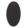 Priory Escutcheon Plate with Flap in Matt Black