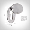 Priory Escutcheon Plate with Flap in Nickel