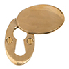 Priory Escutcheon Plate with Flap in Pol Brass