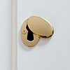 Priory Escutcheon Plate with Flap in Pol Brass