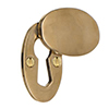 Priory Escutcheon Plate with Flap in Pol Brass