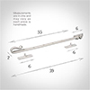 35cm Shepherd's Crook Window Stay in Clay