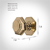 Shaftesbury Front Door Knob in Polished Brass