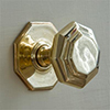 Shaftesbury Front Door Knob in Polished Brass