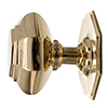 Shaftesbury Front Door Knob in Polished Brass