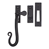 Right Shepherd's Crook Window Latch in Matt Black