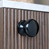 Large Napier Cupboard Knob in Gloss Black